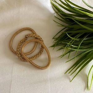 BUNDLE OF THREE GOLD BRACELETS